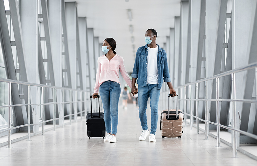 Couple at the airport