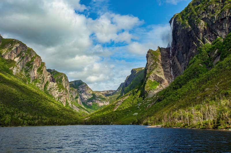 Pissing Mare Falls in the heart of Gros Morne National Park