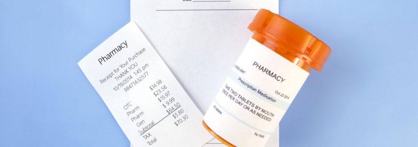 A bottle of pills with a paper for their prescription